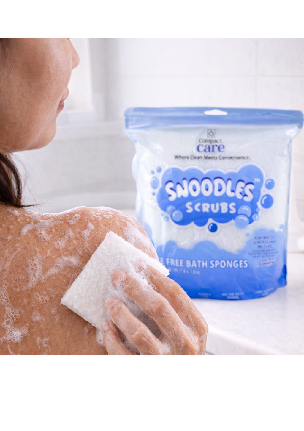 Snoodles Scrubs™ Rinse-Free Bath Sponges