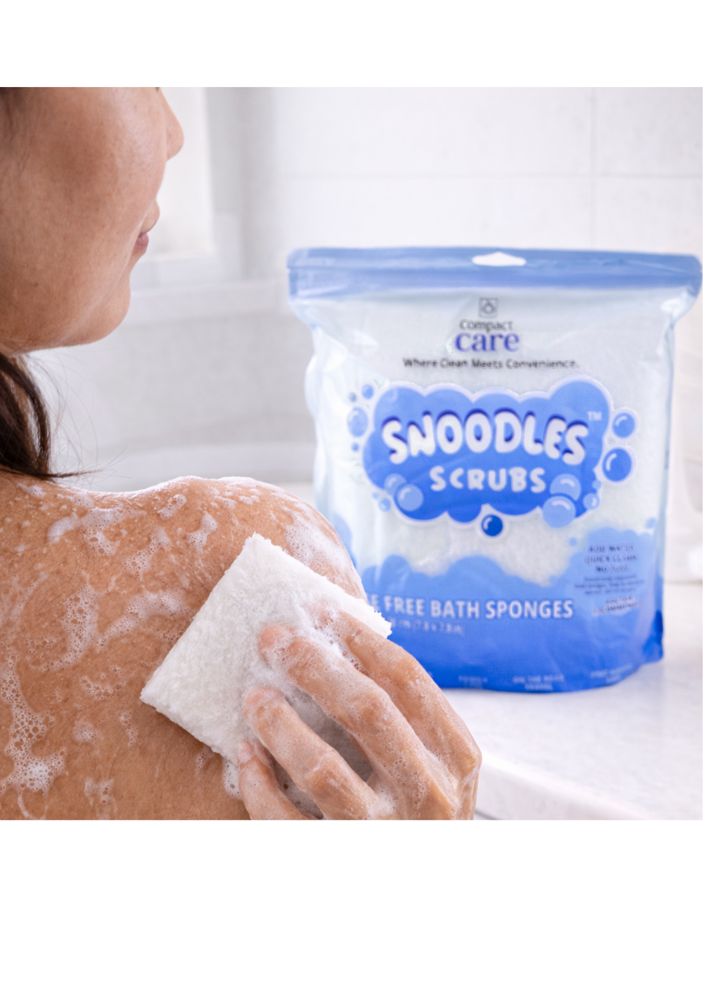 Snoodles Scrubs™ Rinse-Free Bath Sponges