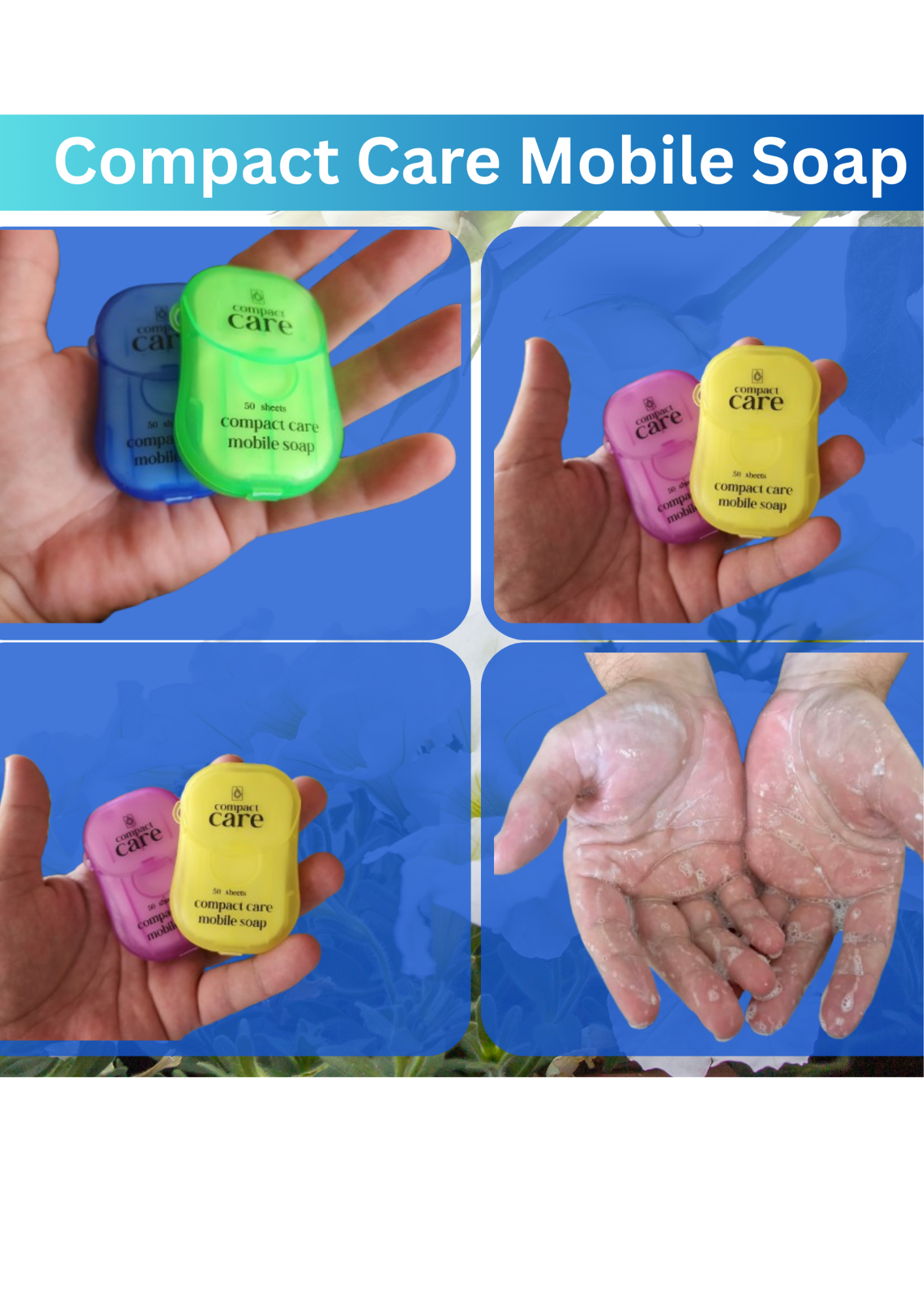 Compact Care Portable Soap Sheets 500pc